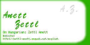 anett zettl business card